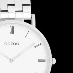 Zilverkleurige OOZOO horloge met roestvrijstalen armband - C20365