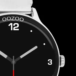 Zilverkleurige OOZOO smartwatch met zilverkleurige metalen mesh armband - Q00135