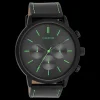 Zwarte OOZOO horloge met leren band - C11208