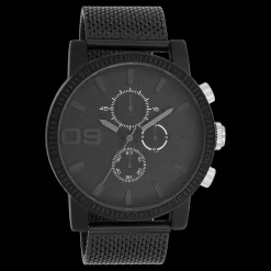 Zwarte OOZOO horloge met metalen mesh armband - C11214