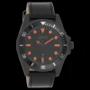 Zwarte OOZOO horloge met leren band - C11119