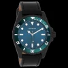 Zwarte OOZOO horloge met leren band - C11118