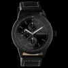 Zwarte OOZOO horloge met leren band - C10909