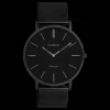 Zwarte OOZOO horloge met metalen mesh armband - C9932
