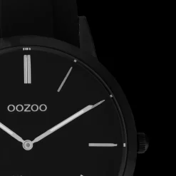 Zwarte OOZOO horloge met rubber band - C20173