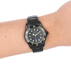 Zwarte OOZOO horloge met roestvrijstalen armband - C11149
