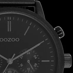 Zwarte OOZOO horloge met metalen mesh armband - C11204