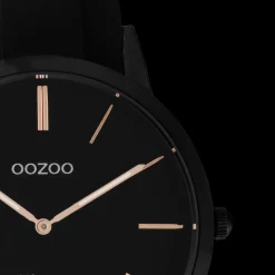 Zwarte OOZOO horloge met rubber band - C20174