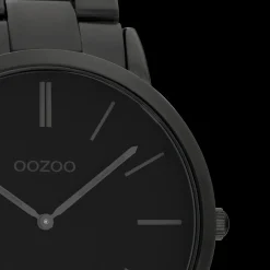 Zwarte OOZOO horloge met roestvrijstalen armband - C20025