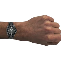 Zwarte OOZOO horloge met roestvrijstalen armband - C11014