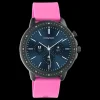 Zwarte OOZOO smartwatch met framboos roze rubber band - Q00331