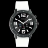 Zwarte OOZOO smartwatch met witte rubber band - Q00327