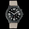 Zwarte OOZOO smartwatch met taupe rubber band - Q00330