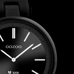 Zwarte OOZOO smartwatch met zwarte rubber band - Q00407