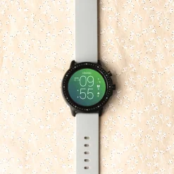 Zwarte OOZOO smartwatch met steengrijze rubber band - Q00328