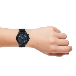 Zwarte OOZOO smartwatch met zwarte rubber band - Q00304